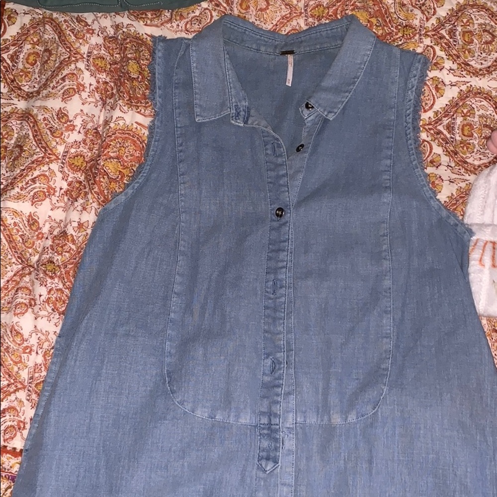 Chambray Free People Top